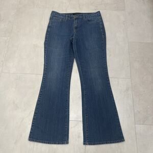 Vintage Calvin Klein Flare Leg Blue Jeans Women Size 12 EUC Y2K